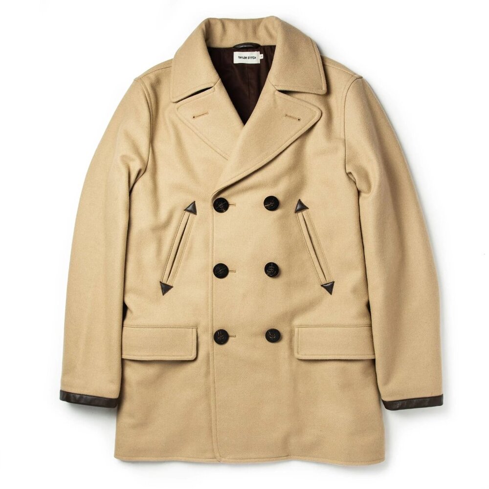 Taylor Stitch Mendocino Pea Coat in Camel Wool